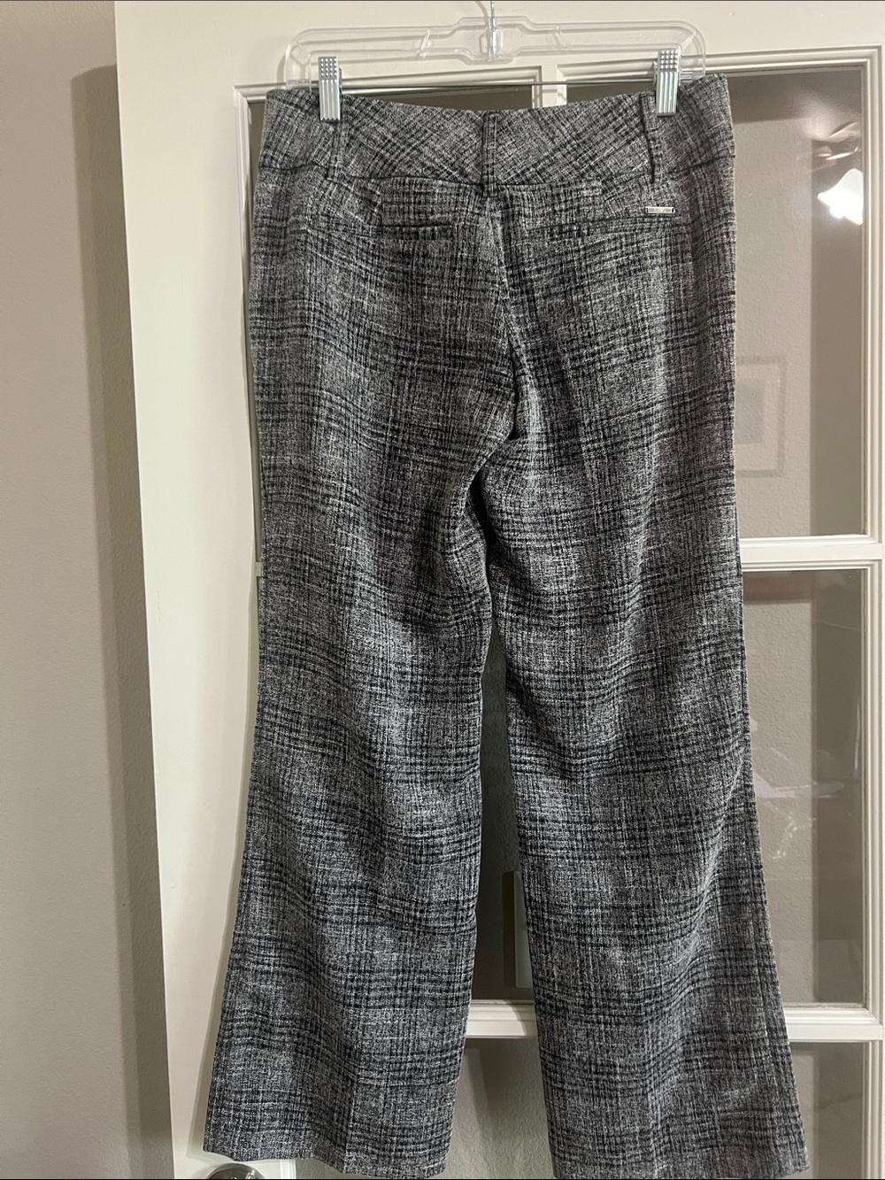 7th Avenue Gray Plaid Wide-Leg Work Pants Size 4P - Picture 7 of 12
